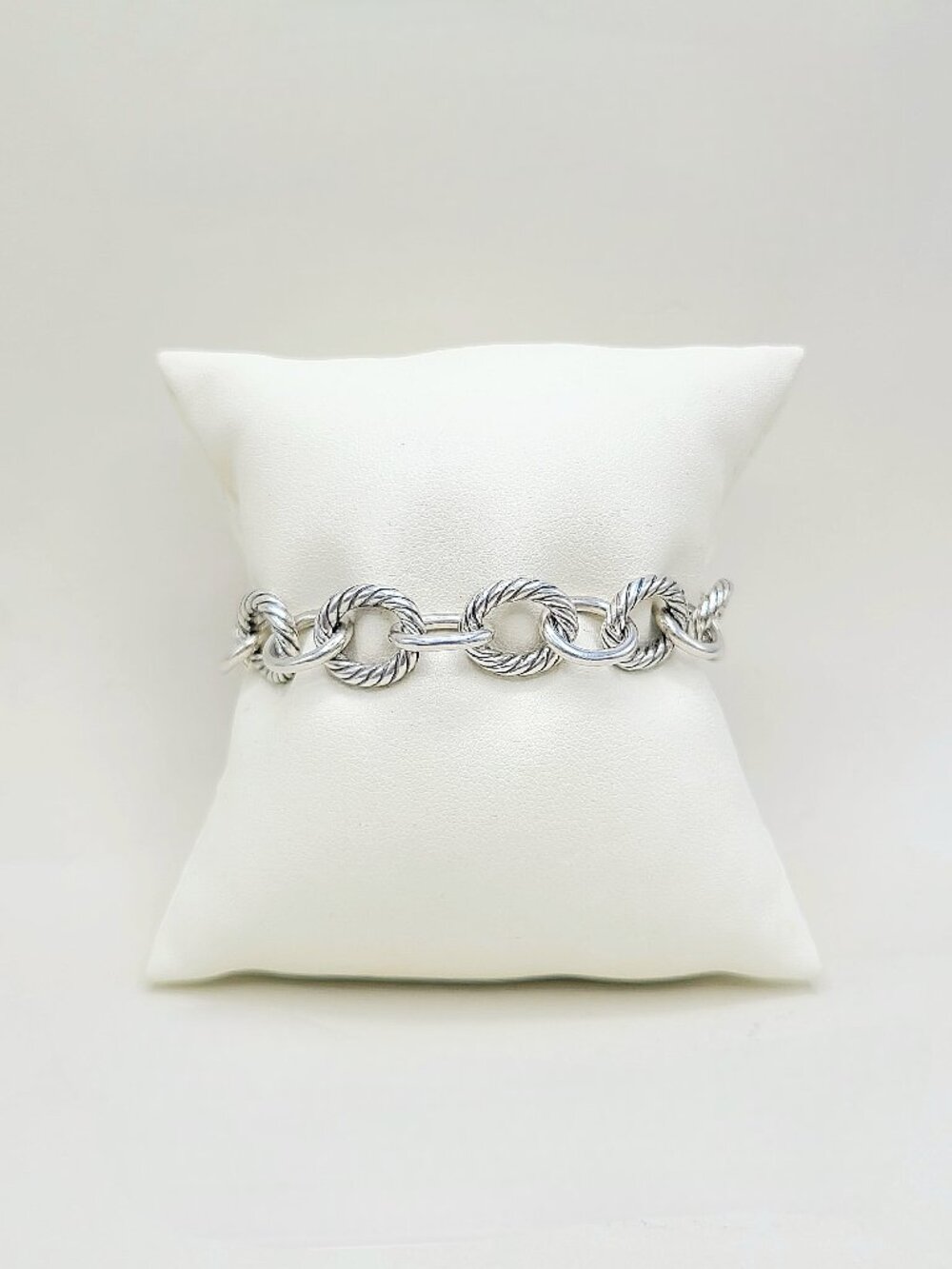 David Yurman Large Oval Link Chain Bracelet in Sterling Silver - 12mm - Medium